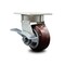 Service Caster 4 Inch Kingpinless Poly on Polyolefin Wheel Swivel Caster with Brake SCC SCC-KP30S420-PPUR-SLB - alternate 1